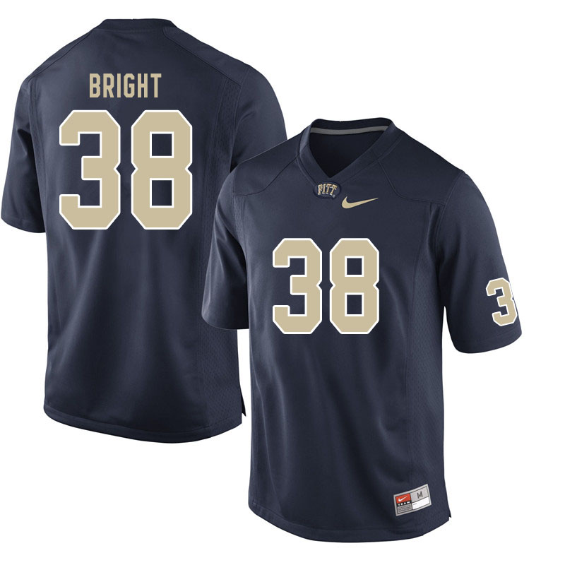 Men #38 Cam Bright Pitt Panthers College Football Jerseys Sale-Navy